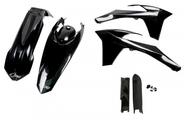 Full Kit Plastiche nero per Ktm EXC 125 - EXC 200 - EXC 250 - EXC-F 250 - EXC 300 - EXC-F 350 - EXC-F 450 - EXC-F 500